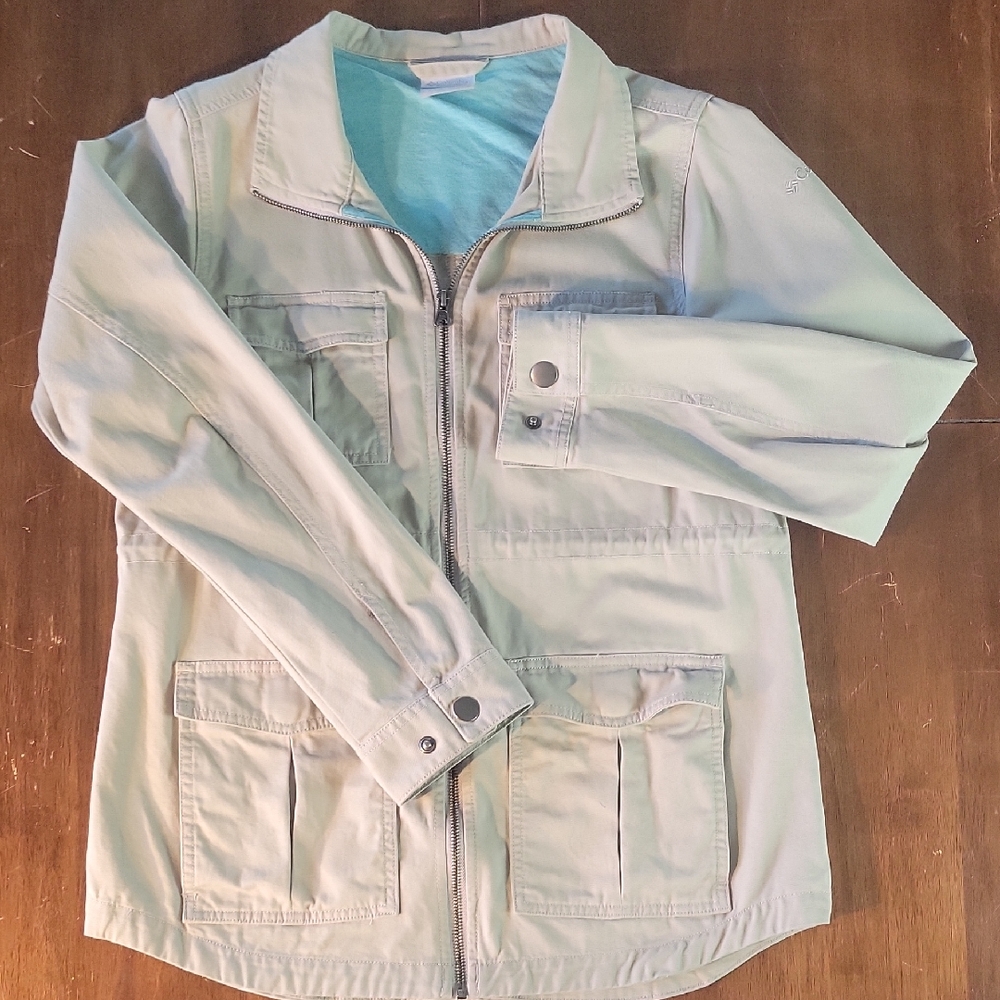 Columbia Beige and Blue Jacket